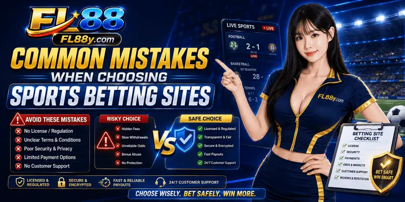 Common mistakes when choosing sports betting sites including ignoring security, odds quality and payment reliability in Malaysia