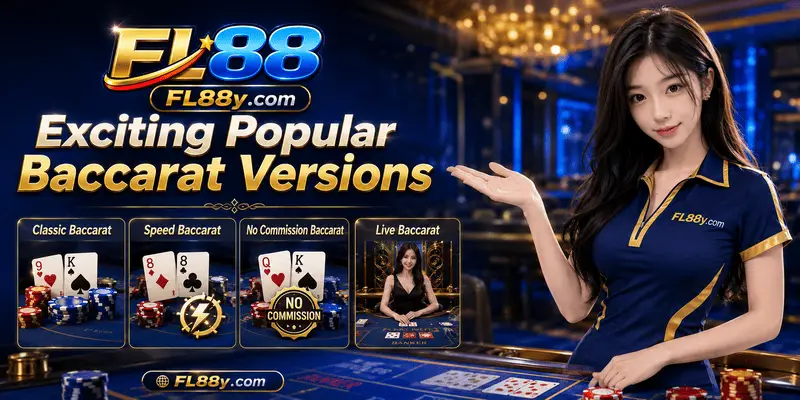 Popular baccarat versions in 2026 including live baccarat, speed baccarat and mini baccarat for mobile players