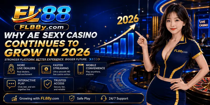 AE live dealer casino continues growing in 2026 with immersive gameplay, reliable technology and mobile-friendly entertainment at FL88 Malaysia