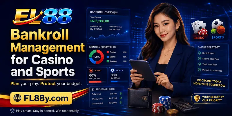 Bankroll management plan for casino and sports gaming with budget limits