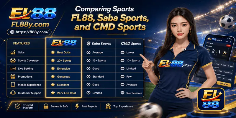 Comparing Sports FL88, Saba Sports, and CMD Sports