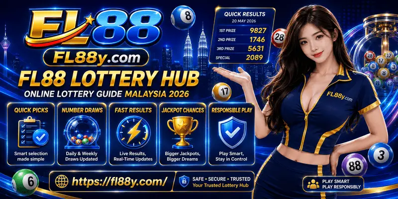 FL88 Lottery Hub featuring online lottery categories, result information, mobile access and user-friendly navigation for Malaysian players.