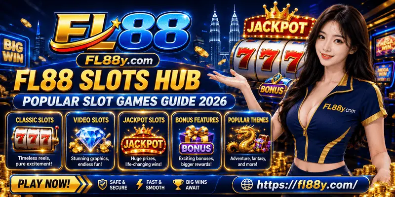 FL88 Slots Hub showcasing video slots, jackpot games, themed slot machines and optimized mobile gameplay for eligible users.
