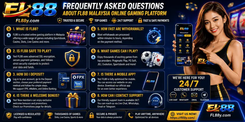 Frequently asked questions about the FL88 Malaysia online gaming platform.
