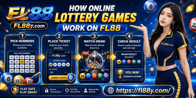 Guide explaining how online lottery games work on FL88 with number selection, result updates and secure participation.