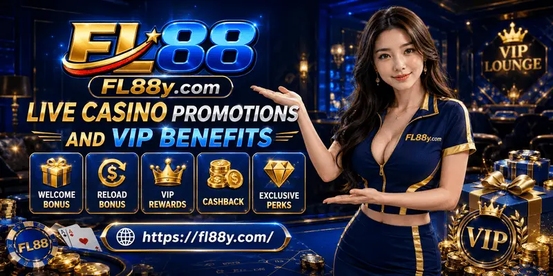 FL88 Live Casino promotions and VIP benefits featuring exclusive rewards, member privileges, secure access and premium gaming experience.