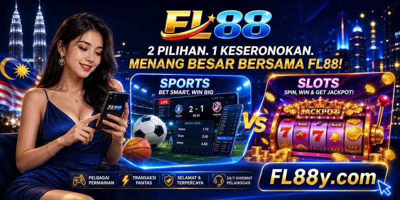 Malaysian user comparing FL88 mobile casino, sports and slot options.