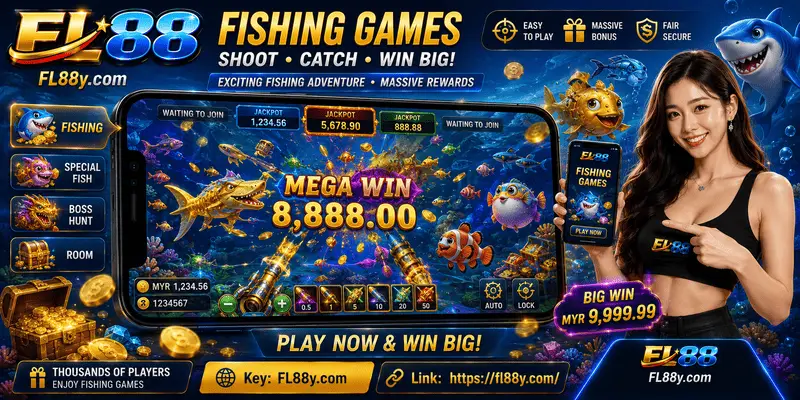 Mobile fishing FL88 game category on Malaysia online gaming platform.