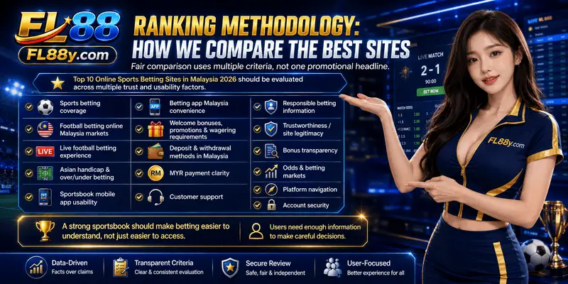 Ranking methodology for comparing Malaysia sports betting sites using safety, odds, payments and mobile experience