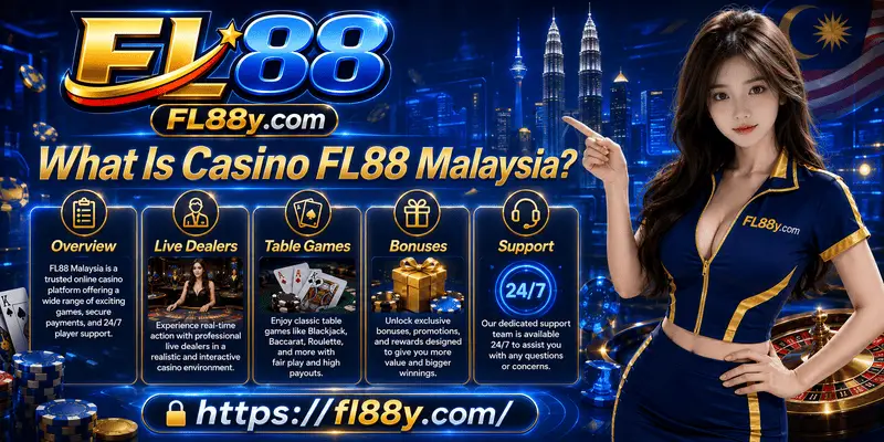 What is Casino FL88 Malaysia? Overview of live dealer games, casino features, secure access and mobile-friendly entertainment.
