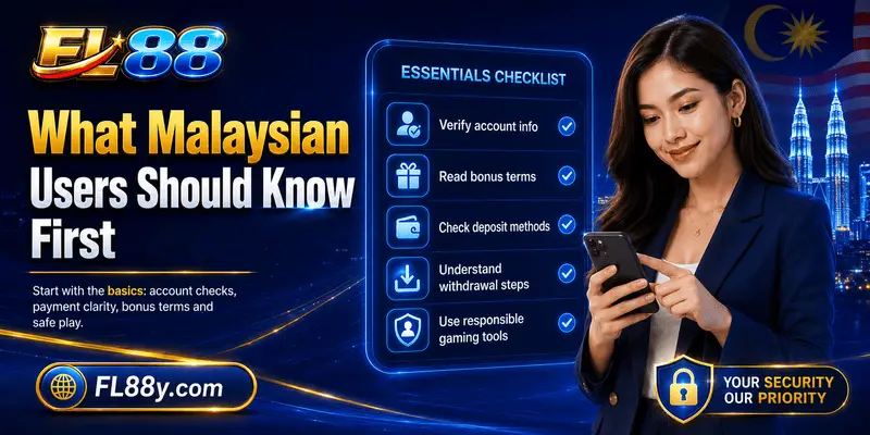 Malaysian online gaming beginner guide showing key points before joining FL88