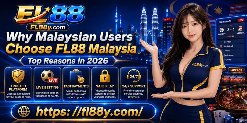 Modern FL88 Malaysia interface showcasing fast mobile access, casino games, sports betting and localized features for eligible players.