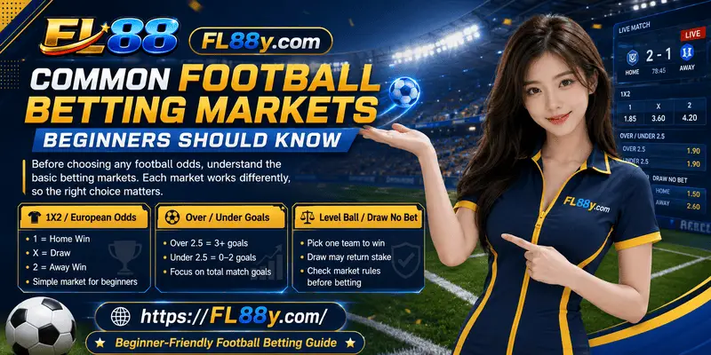 Beginner reviewing football betting markets with match winner, handicap, totals, and odds comparison on mobile.