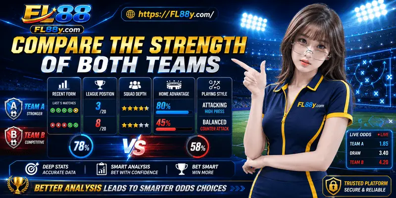 Football bettor comparing team strength, form, injuries, tactics, home advantage, and odds before choosing a market.