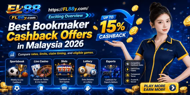 Malaysia 2026 bookmaker cashback offers compared with rebate rules, reward terms, and wagering checks.