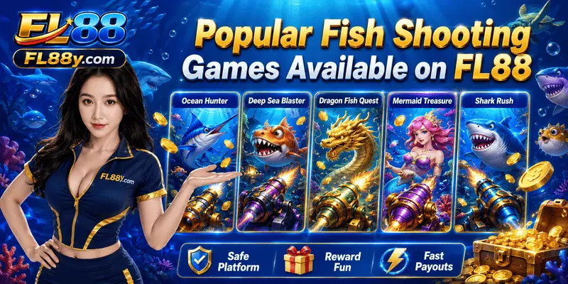 Popular fish shooting games on FL88 in Malaysia with arcade action, ocean bosses, rewards, bonuses, and mobile play.