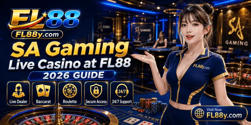 SA Gaming live casino at FL88 Malaysia featuring professional live dealers, HD streaming and secure mobile casino gameplay