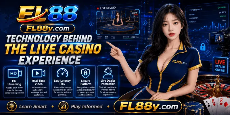 Live casino technology powering Dream Gaming at FL88 Malaysia with HD video streaming, real-time interaction and secure gaming systems