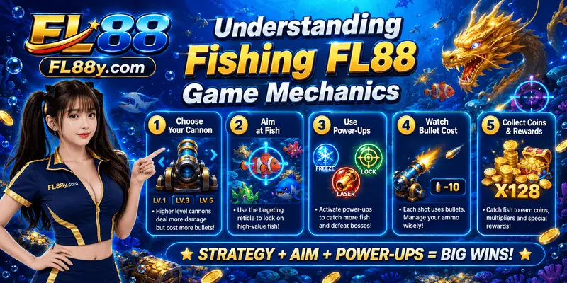 Understanding Fishing FL88 game mechanics including fish targets, cannon upgrades, gameplay features and responsible play guidance.