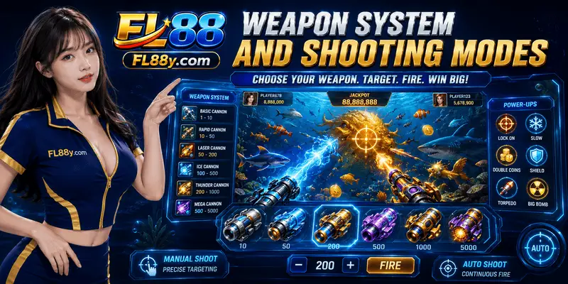 JILI Fishing weapon system featuring multiple cannons, shooting modes, targeting mechanics and strategic underwater gameplay options